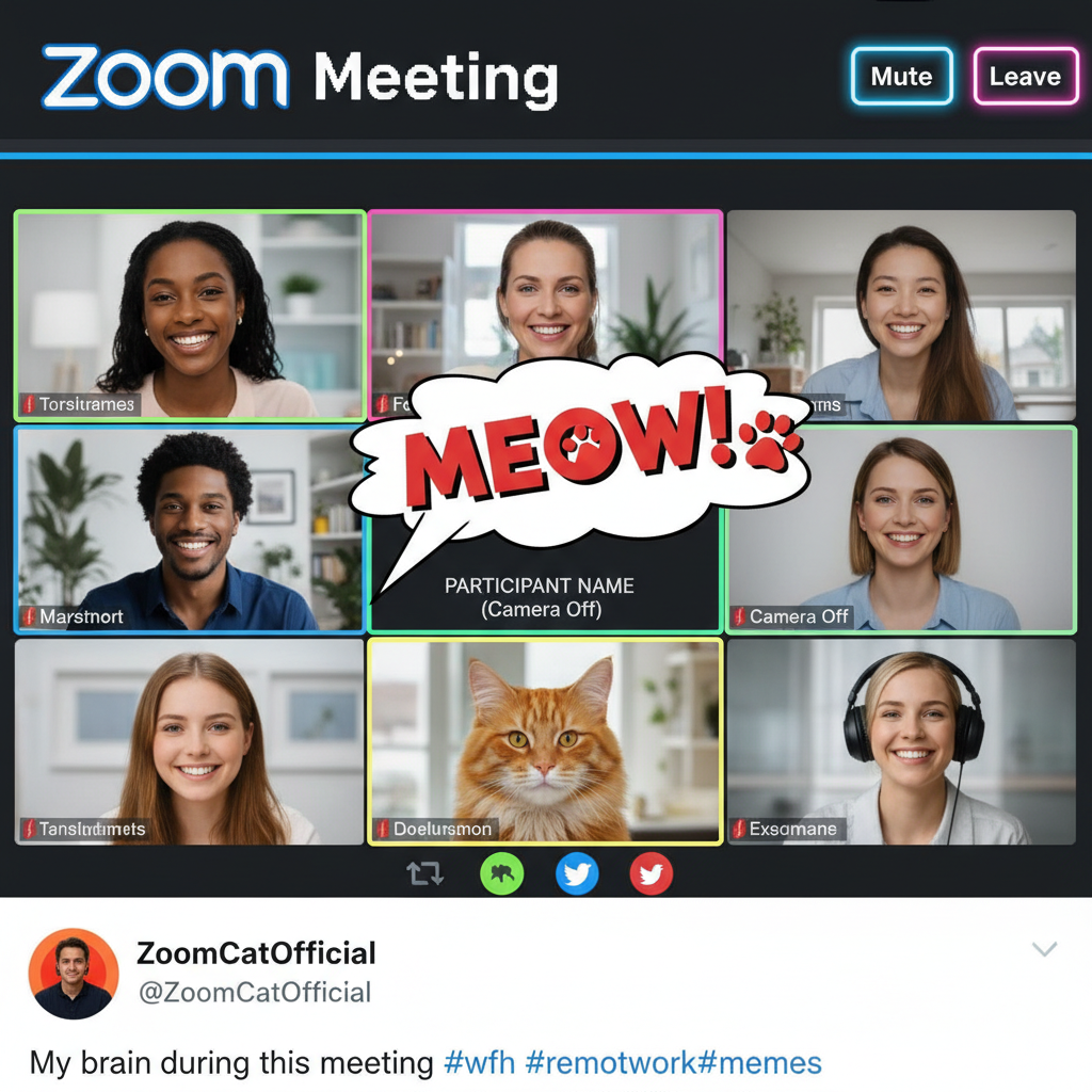 My camera was off during the Zoom meeting. My mic was not. My cat was screaming.