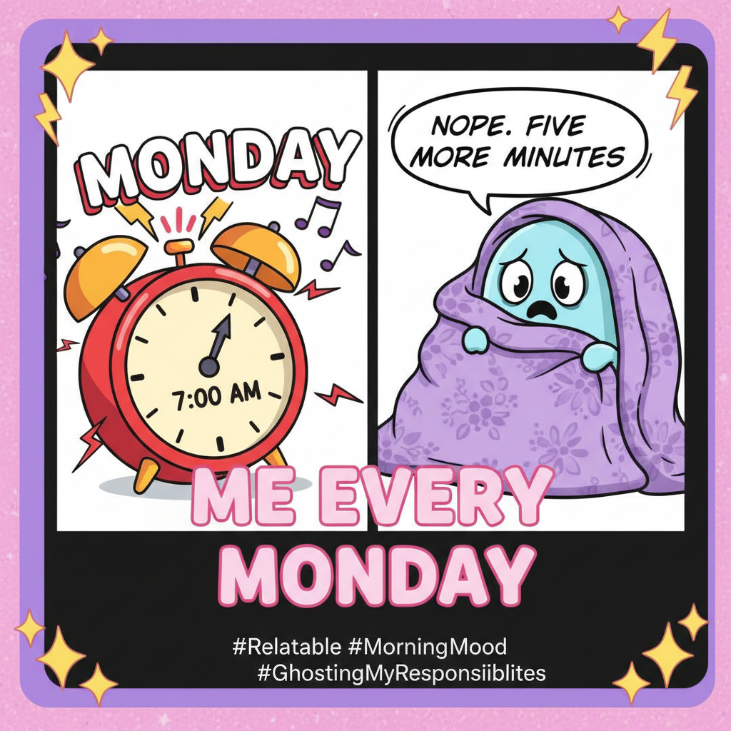 My alarm on Monday morning vs. my soul.