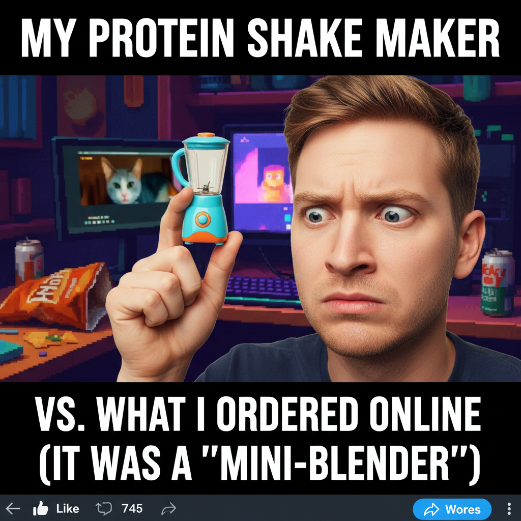 Ordered a 'mini' blender online. It's literally the size of my thumb. RIP smoothies.