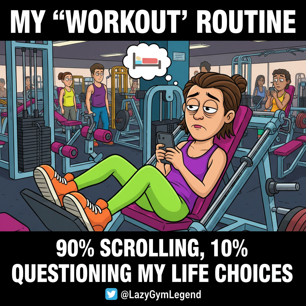 Gym culture: 'I'm here for gains!' Me: 'I'm here to pretend I'm working out.'