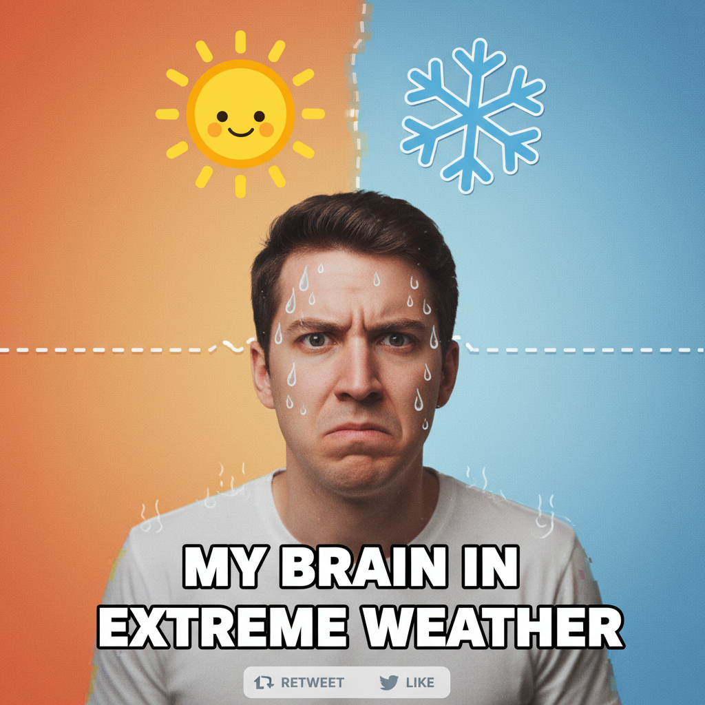 It's either too hot, too cold, or just right but I'm still complaining. Peak human.