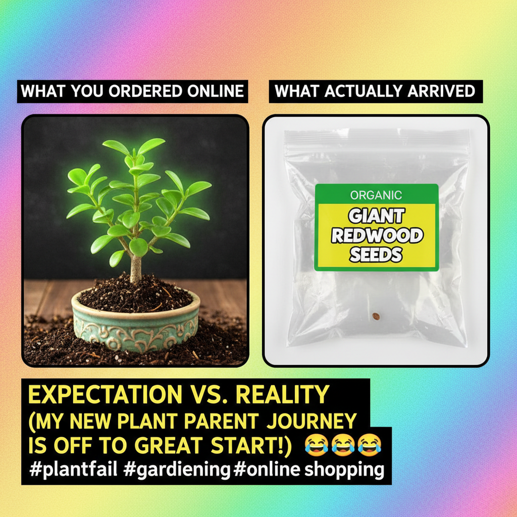 Ordered a 'miniature' plant online. It arrived. It's a single seed.