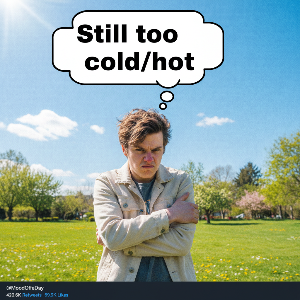 It's 70 degrees and sunny, but I'm still complaining. It's my birthright.