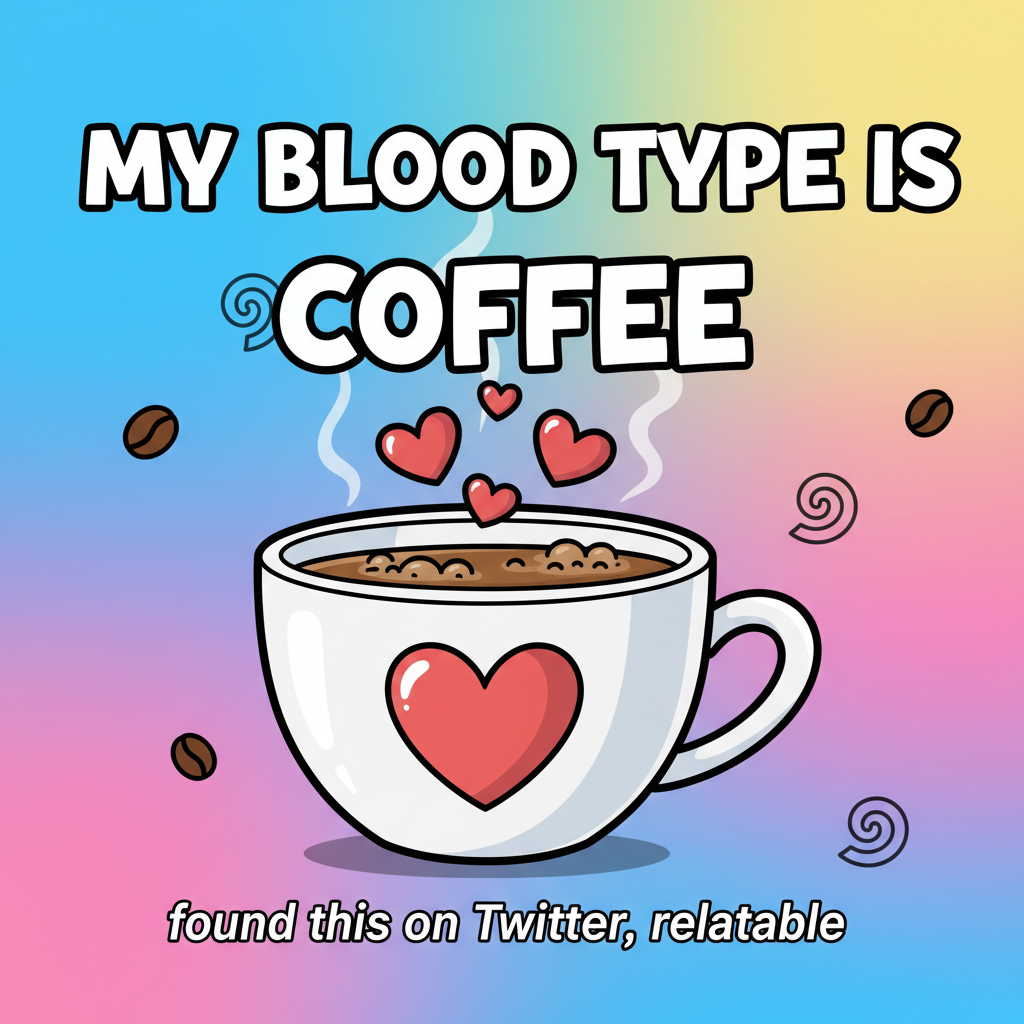 My blood type is coffee. My love language is also coffee.