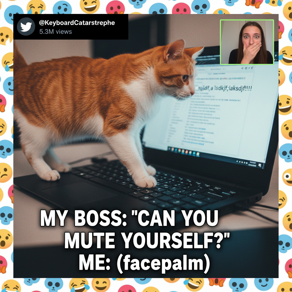 My cat just walked across my keyboard during a client call. I'm 'purr-fessional'.