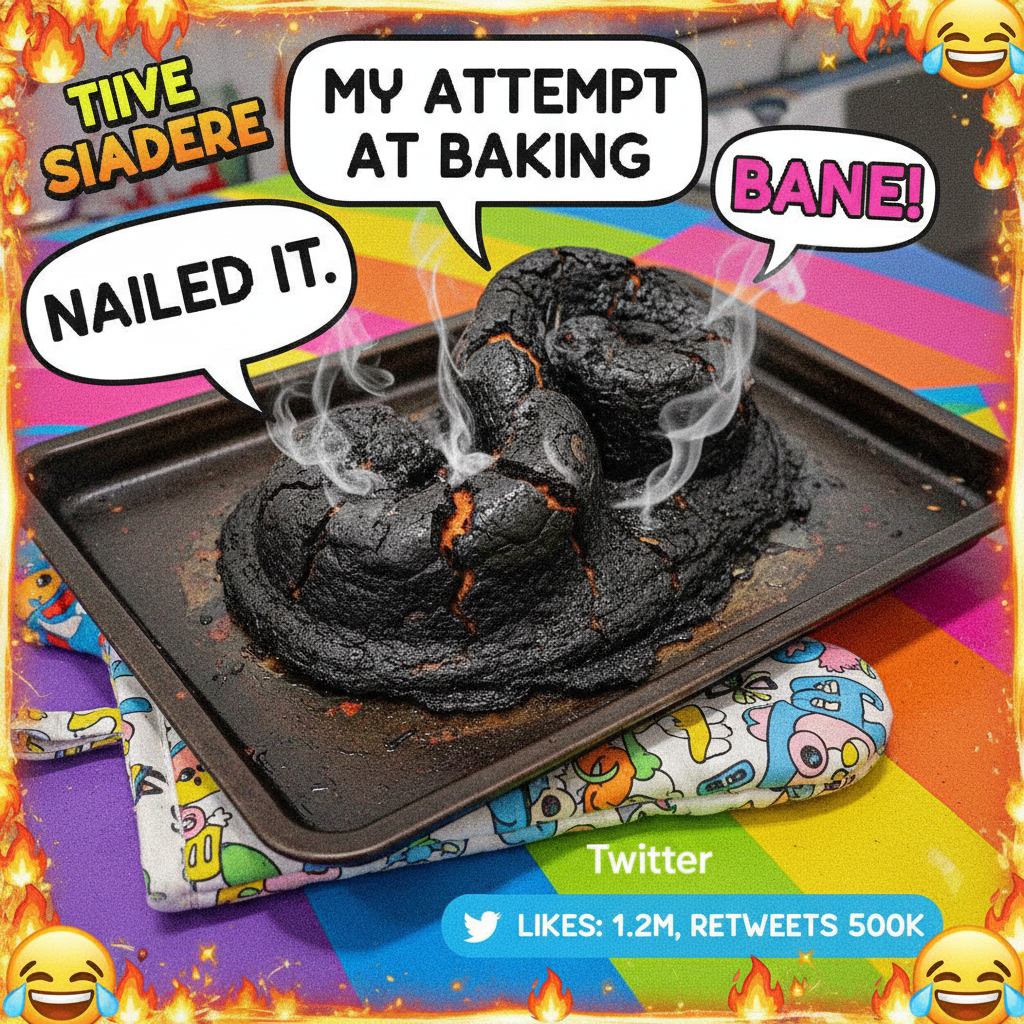 I tried to make a cake. It became a sentient blob. Send help and fire extinguishers.