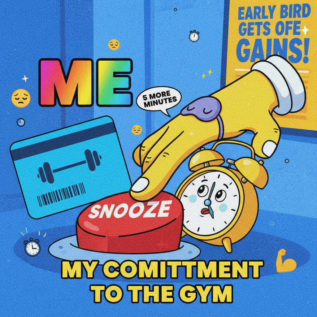My New Year's resolution was to hit the gym. I hit snooze instead. Nailed it.
