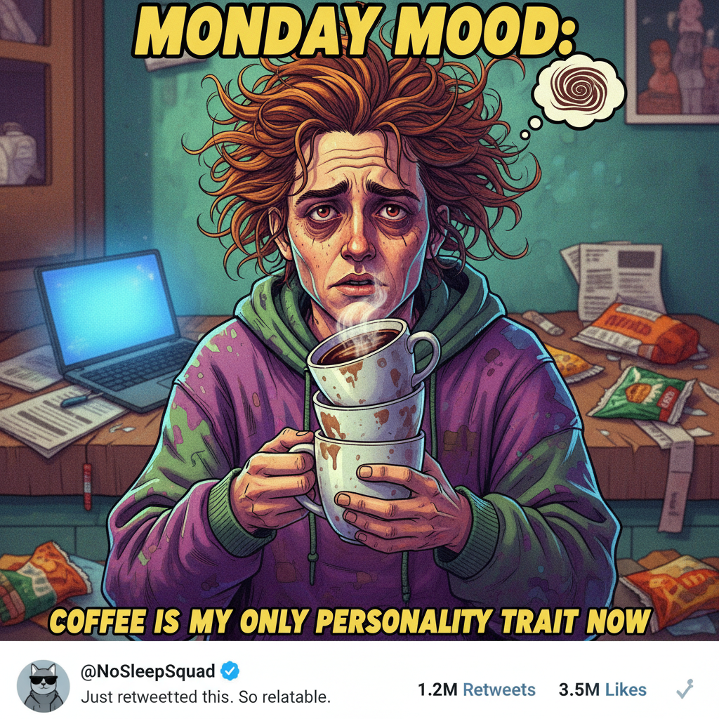 Don't talk to me before my third cup of coffee. It's a public service announcement.