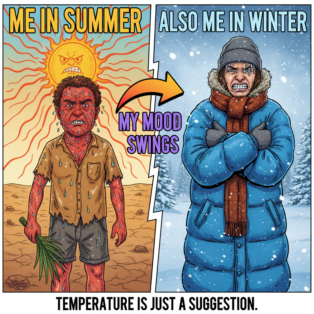 It's 100 degrees but feels like 120. Meanwhile, someone's complaining about snow. Pick a struggle!