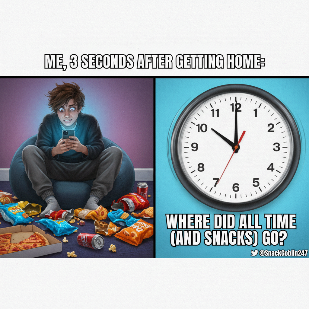 Me: 'I'll just check Twitter for 5 mins.' *3 hours later* 'Did I eat today?'