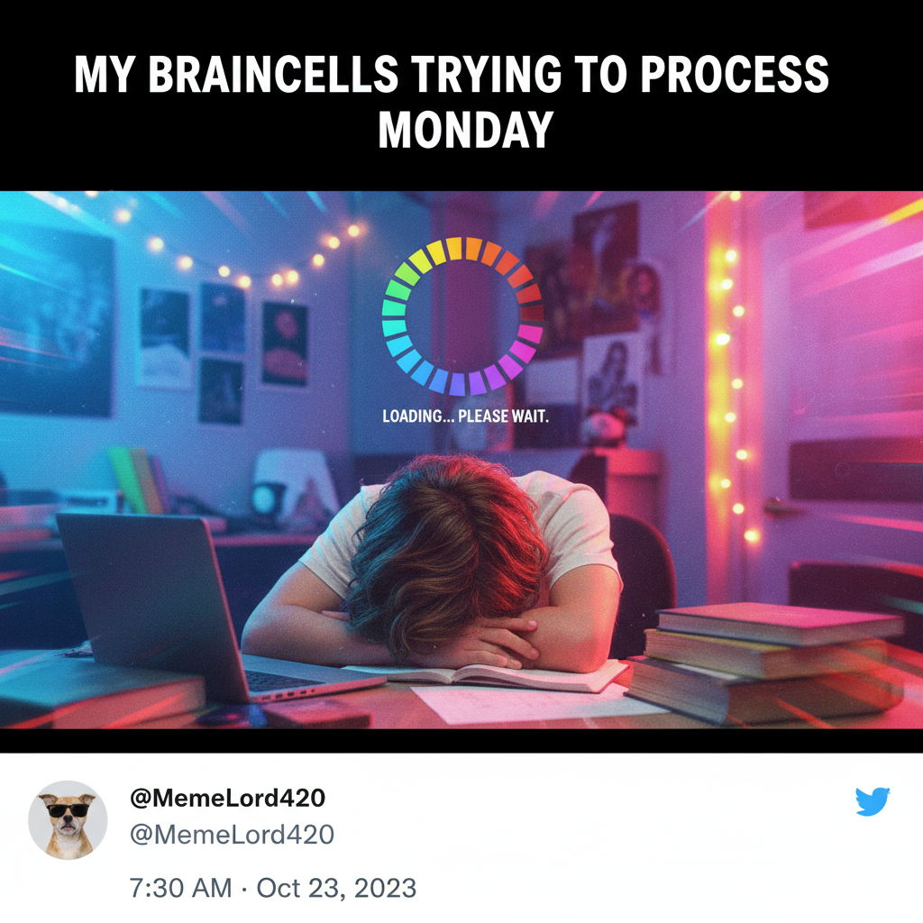 Monday morning: My brain is still buffering. Please try again after 3-5 business days.