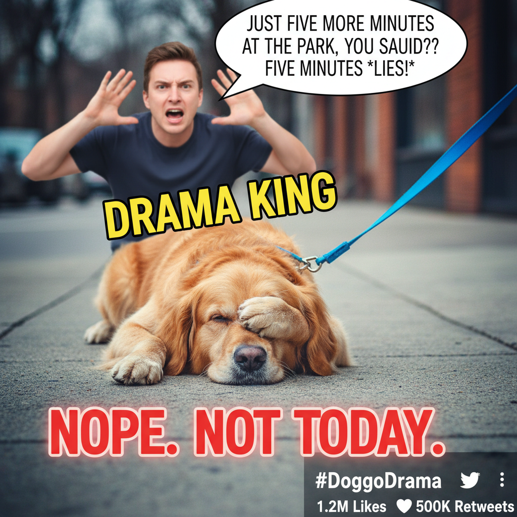 My pet thinks 'walkies' is a 2-hour negotiation. Send help (and treats).