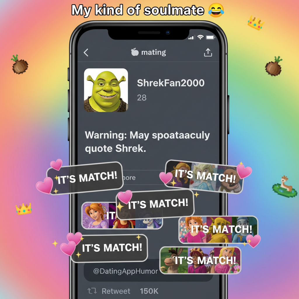 My dating app bio now just says 'Warning: May spontaneously quote Shrek.' It's working.
