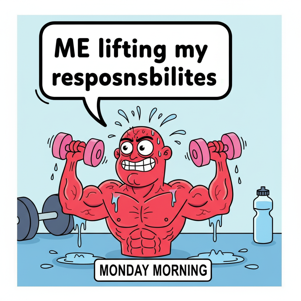 Me at the gym: *lifts 5lb weight* My inner monologue: 'Beast mode activated!'