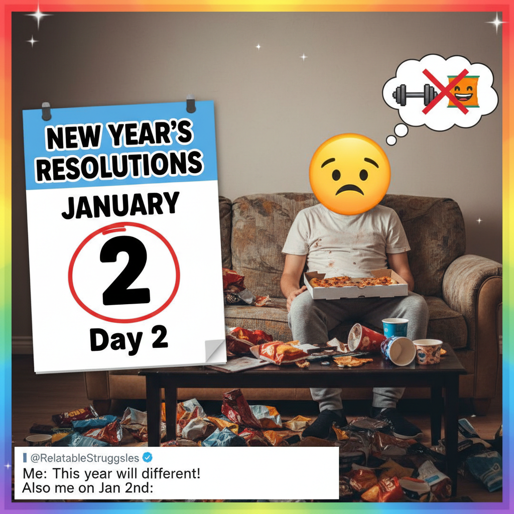 My New Year's resolution lasted until January 2nd. Send snacks.
