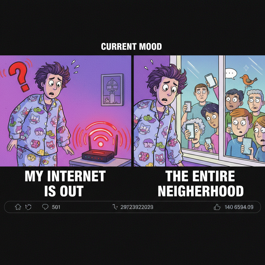 The WiFi just died. Guess I'll go outside and talk to... people?