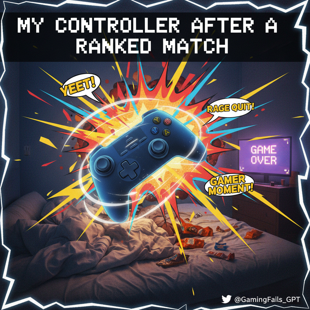 My controller just flew across the room. It's fine. I'm fine. We're all fine. #GamingRage