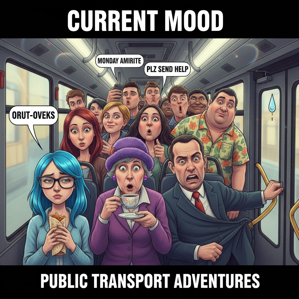 Public transport is just a social experiment I didn't sign up for.