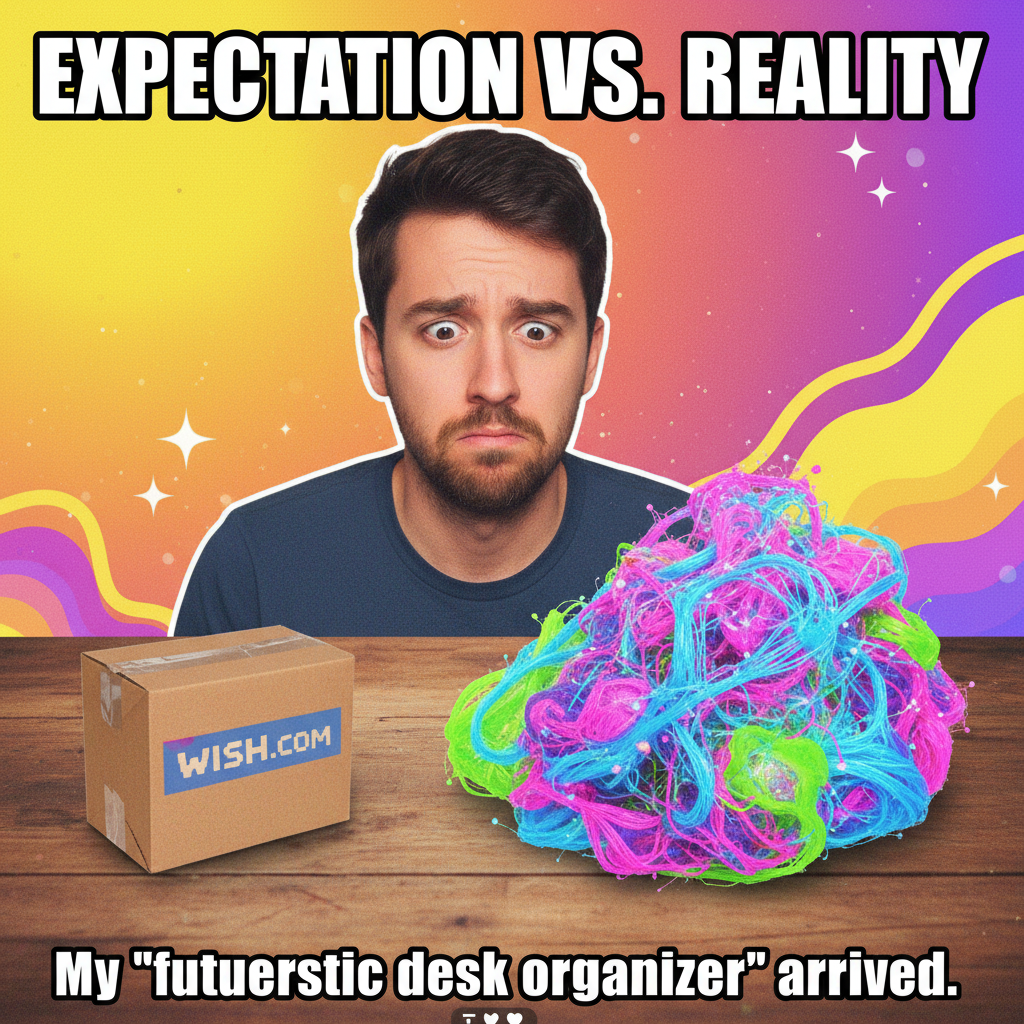 Me after my 'must-have' online purchase arrives: 'What even IS this?'