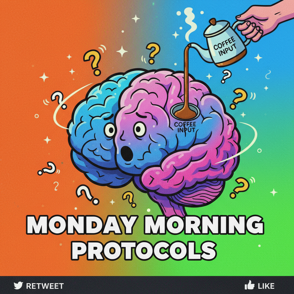 My brain on Monday morning trying to remember what a 'task' is. Send coffee. ☕