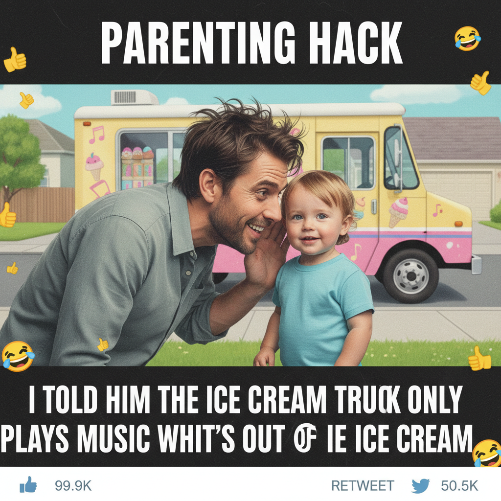 Just told my toddler the ice cream truck only plays music when it's out of ice cream. Mom life.