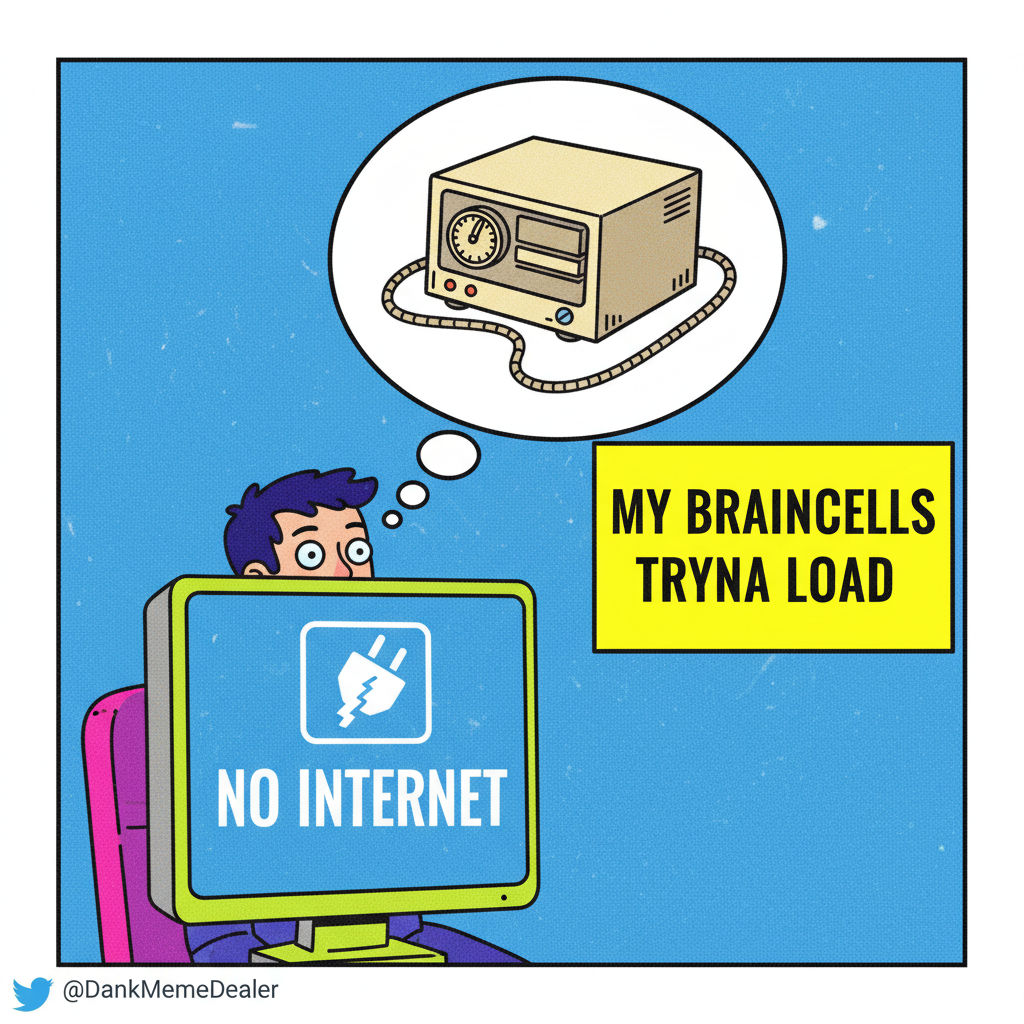 Wifi went down. My brain immediately reverted to dial-up sounds. Send help.
