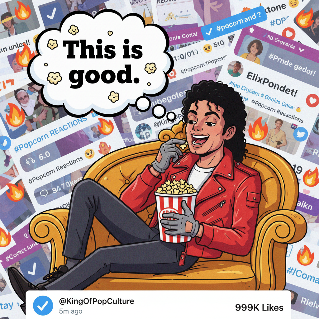 Me watching literally any celebrity drama unfold: *insert Michael Jackson eating popcorn GIF*