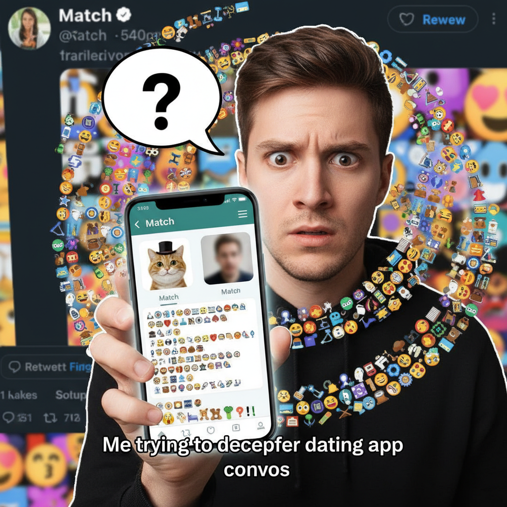 Matched with someone who only communicates in emojis. Is this a date or a puzzle?
