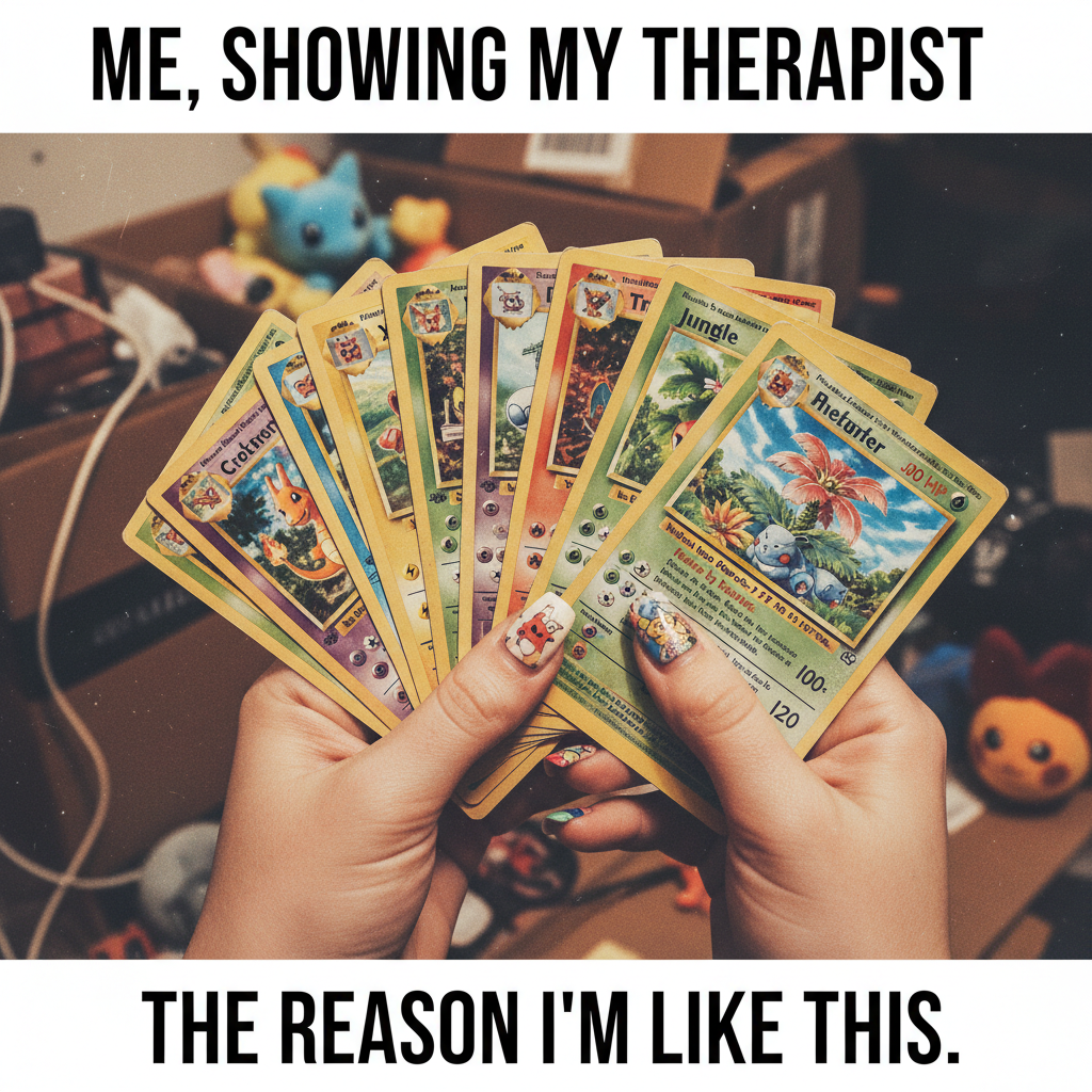 Finding my old Pokémon cards. My inner child is screaming. And my wallet is crying.