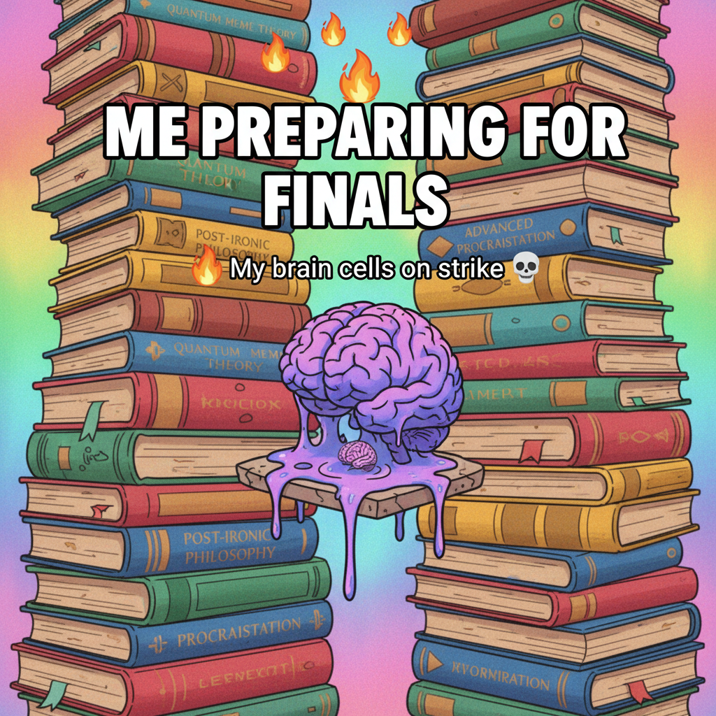 Exam season: where my brain cells go to die and my anxiety goes to thrive.