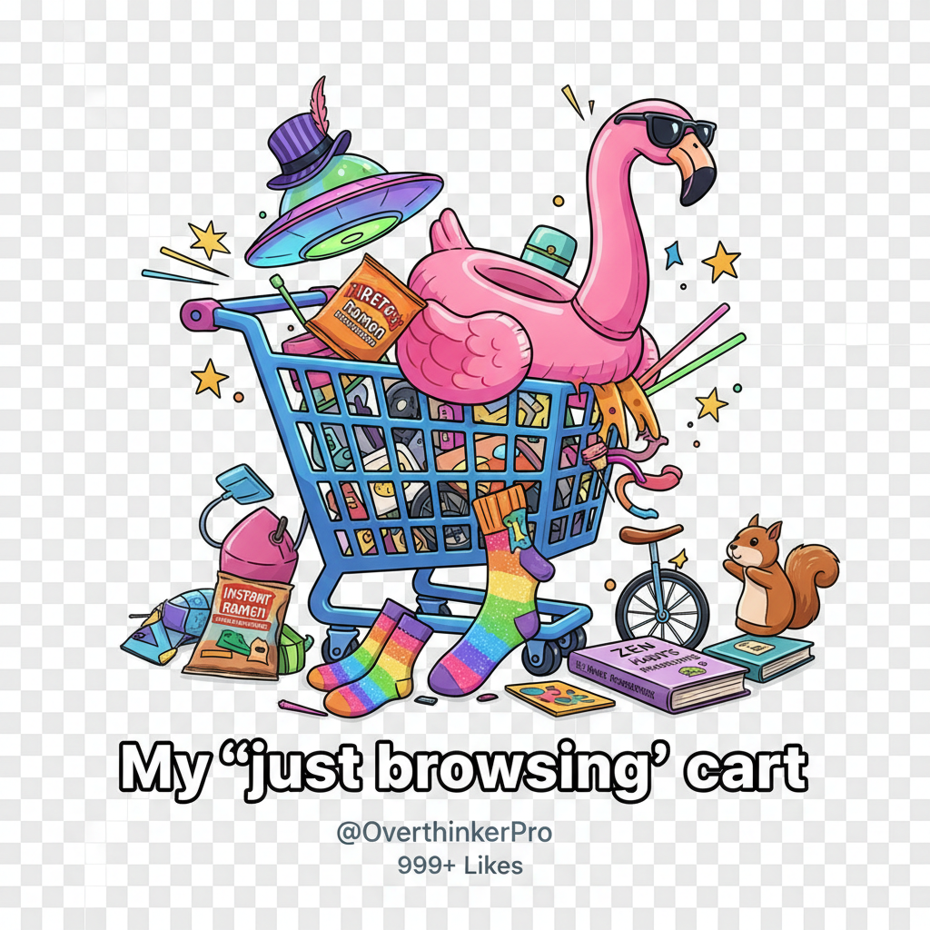 My online shopping cart is a monument to all my questionable life choices.