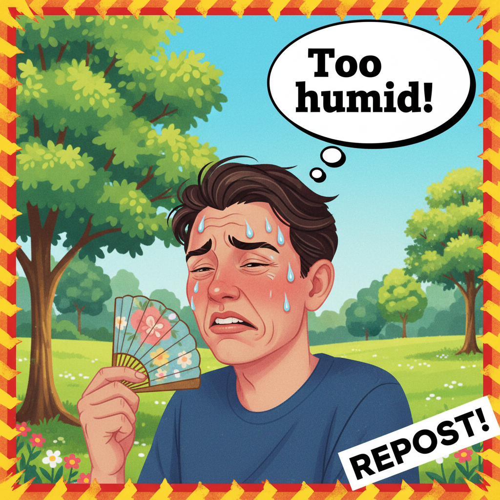 It's 75° and sunny, but my neighbor still complaining it's 'too humid.'