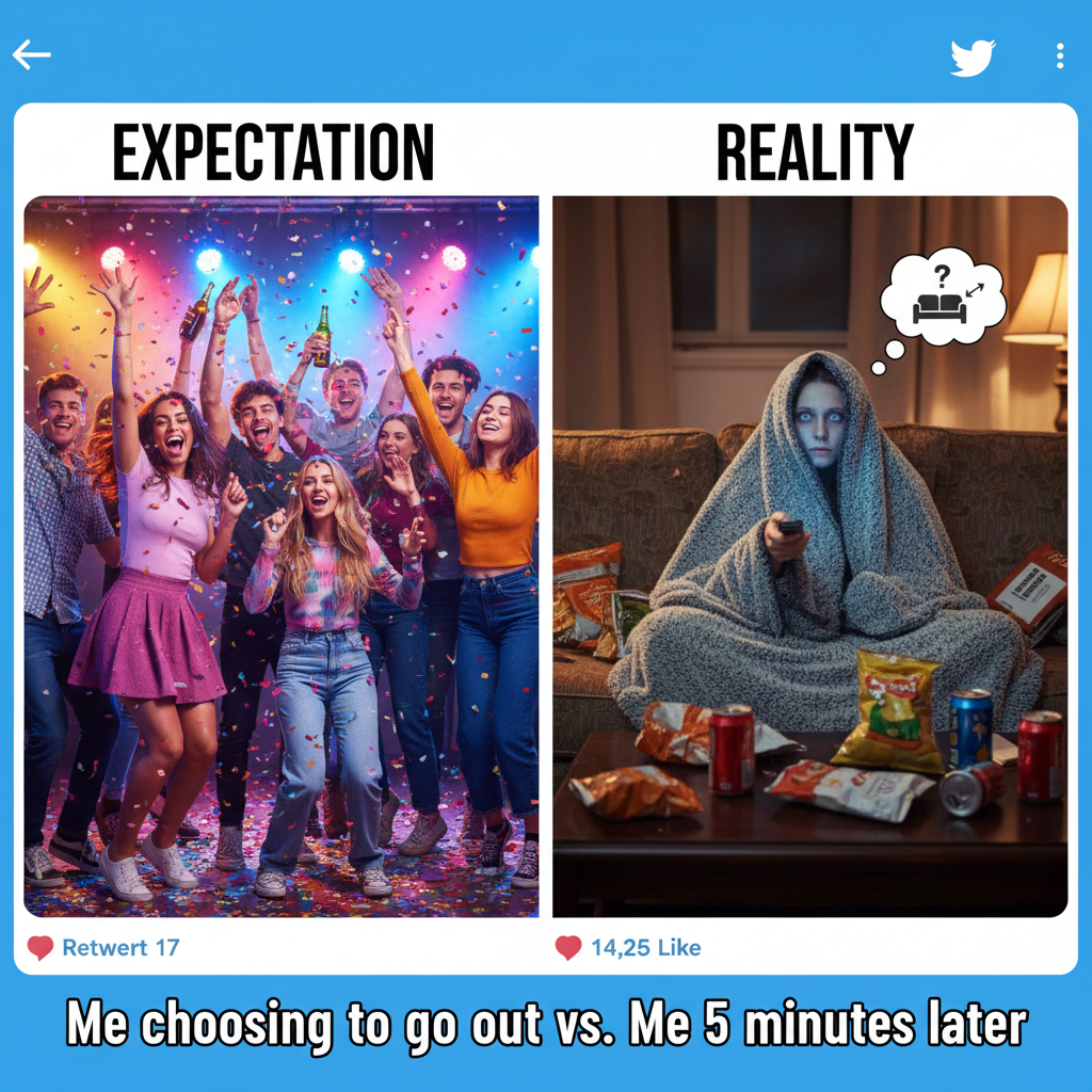 Friday night plans: epic party. Friday night reality: debating if I should get up for more snacks.