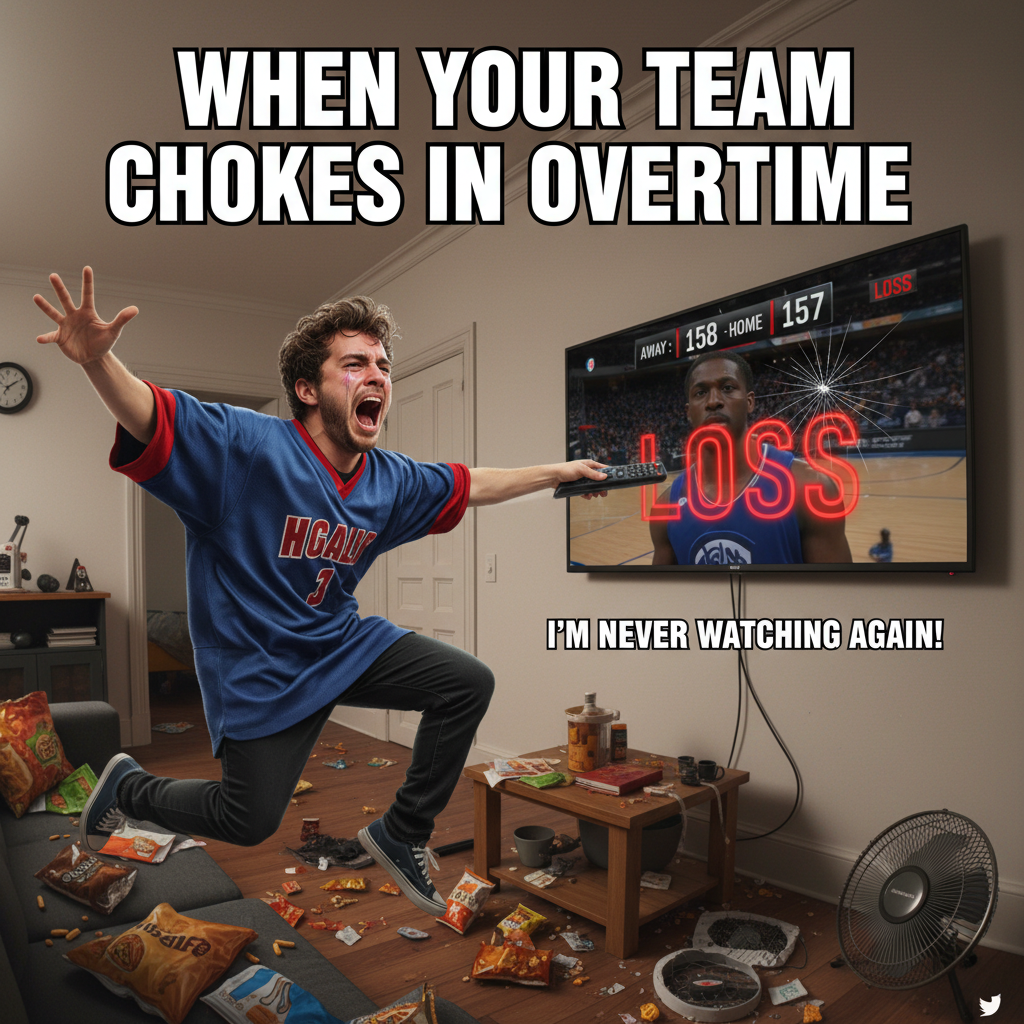 My team lost. My entire week is ruined. I'm taking PTO.