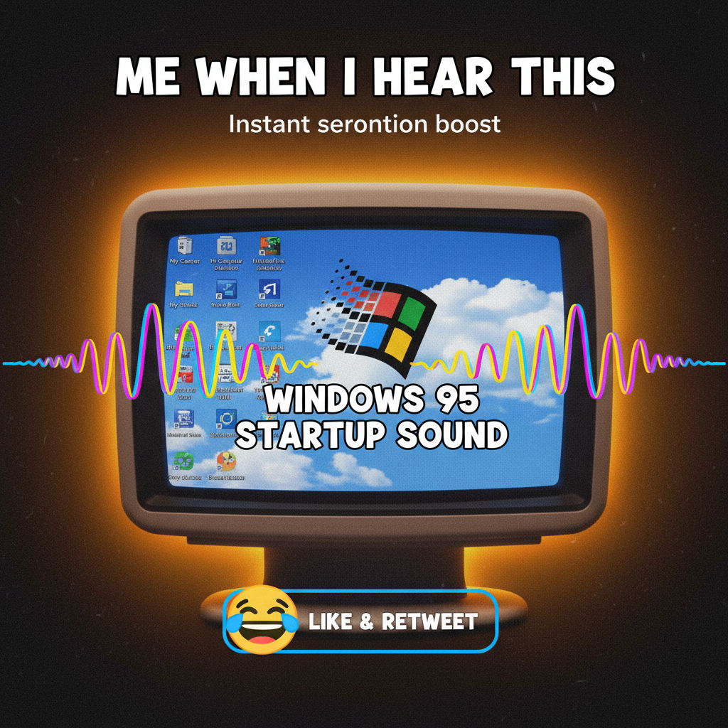 Hearing the Windows 95 startup sound. Instant core memory unlocked.