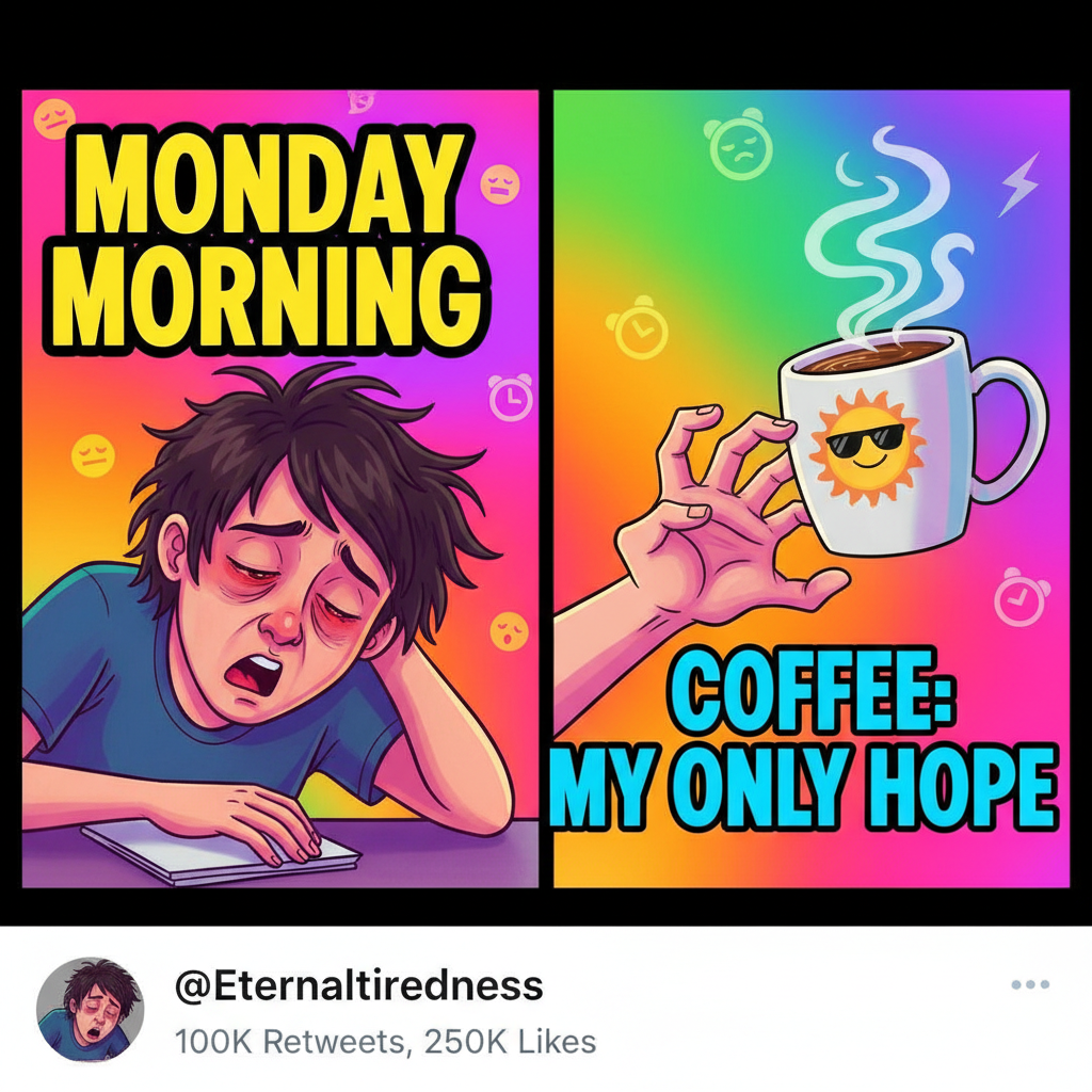 My blood type is coffee. My love language is 'don't talk to me until I've had coffee.'