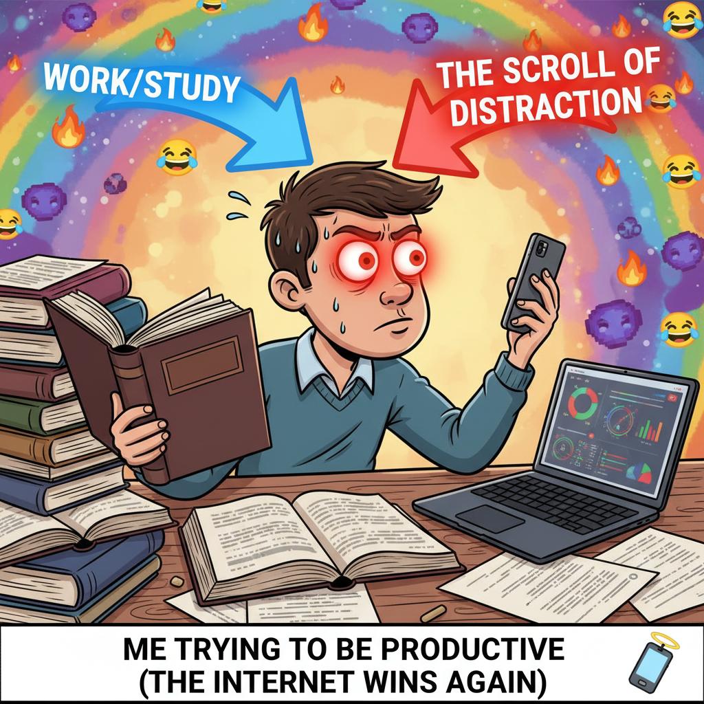 Me trying to focus on anything that isn't my phone for 5 minutes. Impossible.