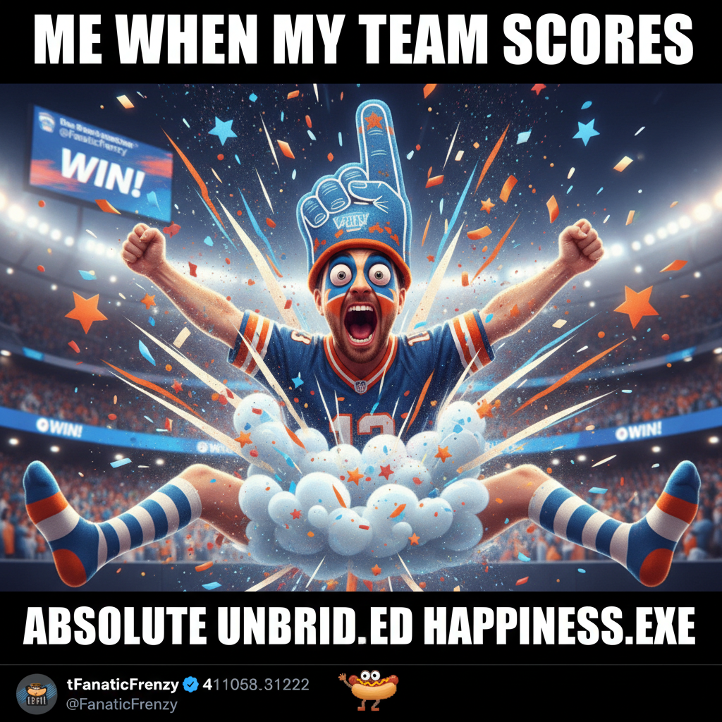 When your team scores and you spontaneously combust with joy. 🔥⚽️