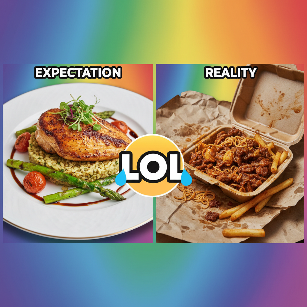 Food delivery expectations: gourmet feast. Reality: my order spilled in the bag.