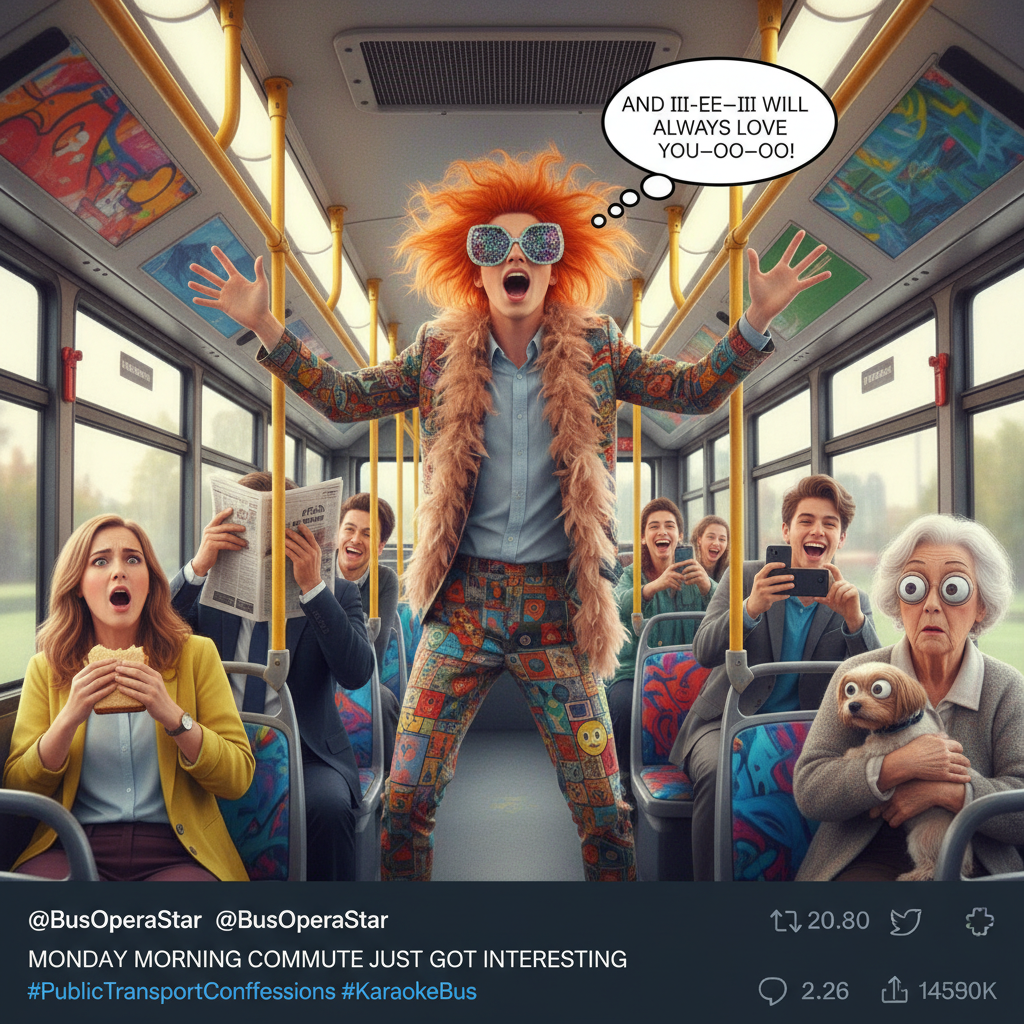 Just witnessed a full-on opera performance on the bus. What a commute.
