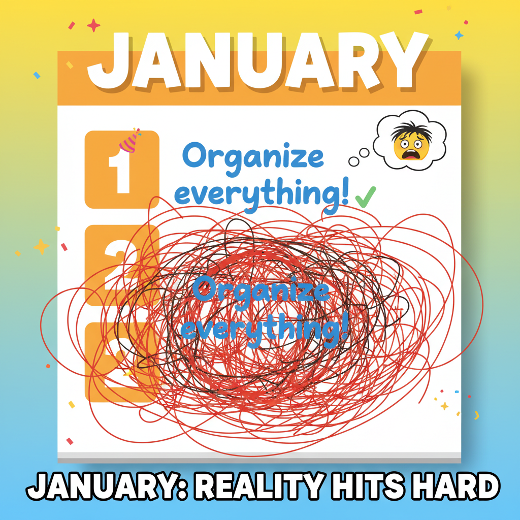 My New Year's resolution to 'be more organized' lasted until January 2nd.