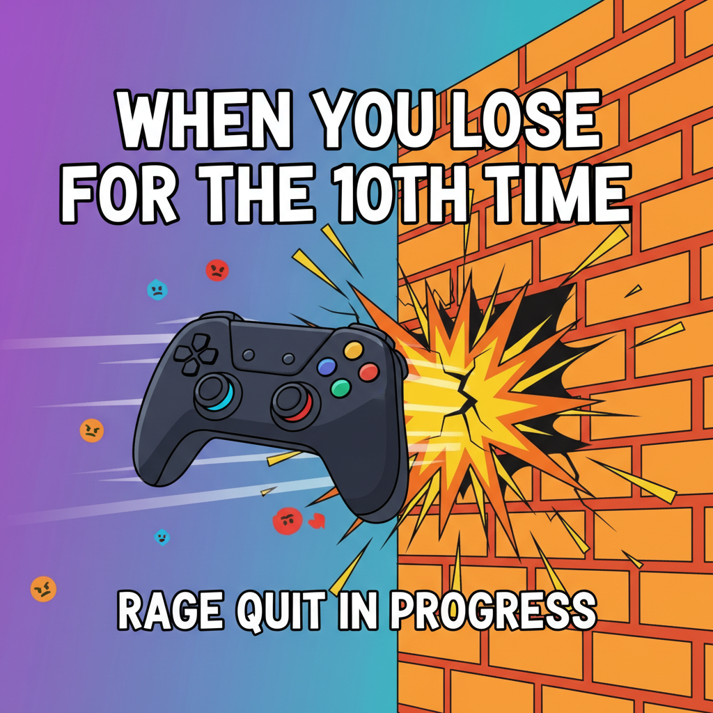 My controller just flew across the room. It wasn't my fault, the game lagged. Totally. 🙃