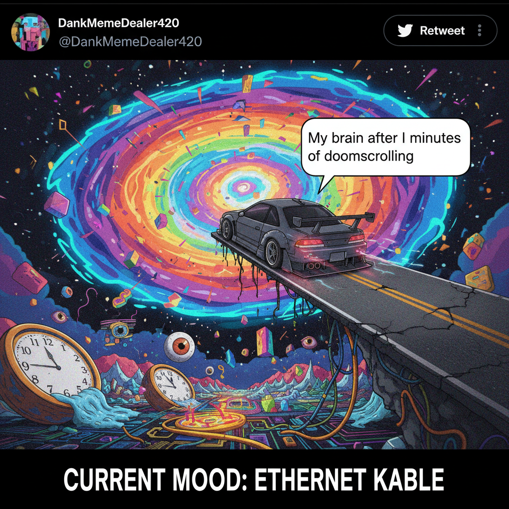 GPS said 'turn left'. I turned right. Now I'm in a different dimension. Send snacks.