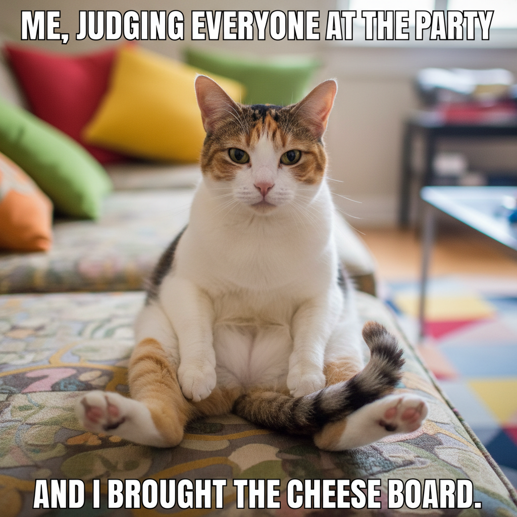 My cat just judged my life choices. Again. Send help (and treats). #PetLife