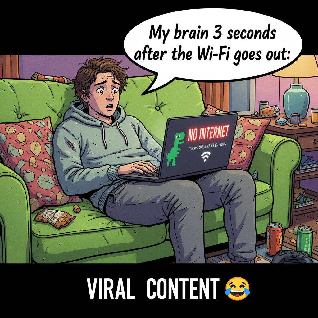 The wifi went out. My entire personality just ceased to exist.