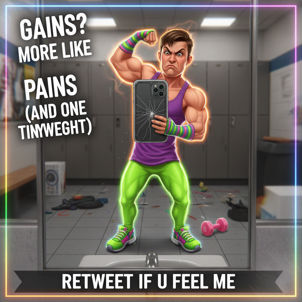 Went to the gym, did one rep, took a selfie, went home. Productive day.