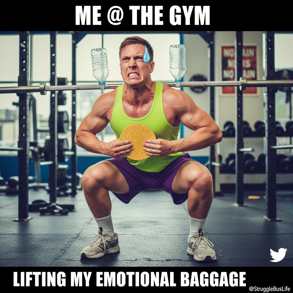 Saw someone doing bicep curls with a tiny water bottle. My kind of gym flex.