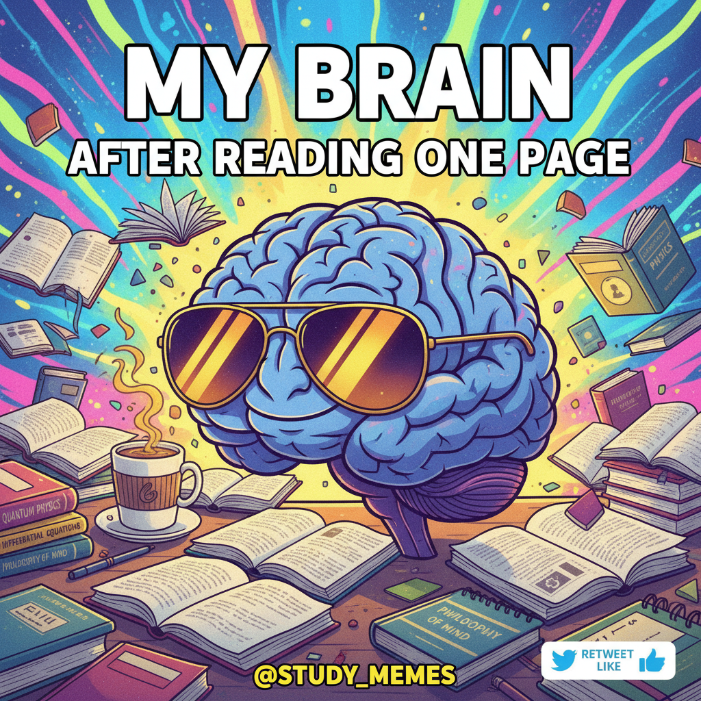 My brain during exam season: 'We're just gonna vibe, no studying today.'