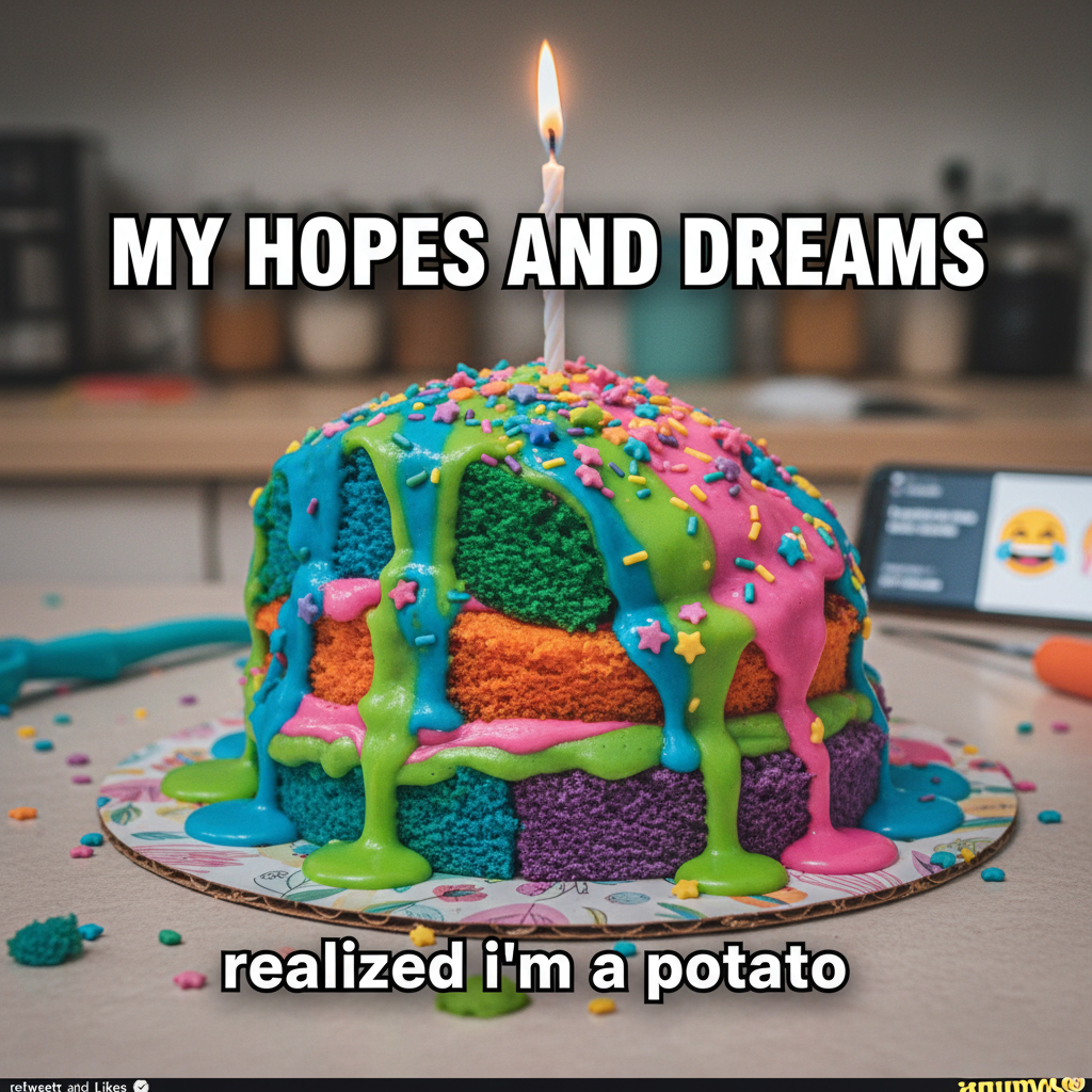 Tried to make a 'simple' cake. Ended up with a delicious, yet structurally unsound, edible blob.