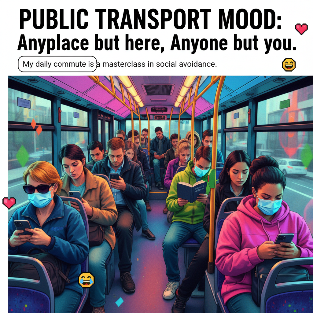 Public transport is just a social experiment to see how long we can avoid eye contact.
